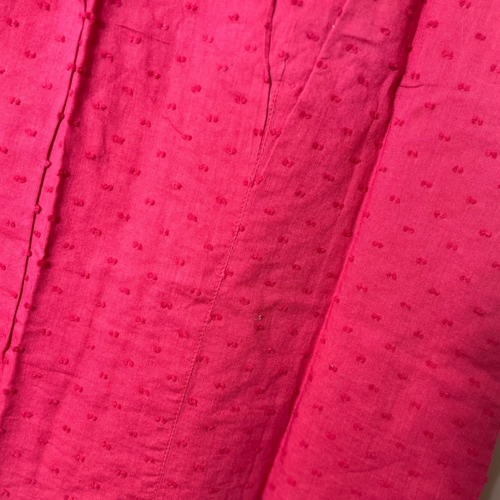Hannah Pink Swiss Dot Sleeveless Blouse XL Cotton Pintuck Cottagecore Boho Top - Picture 5 of 8